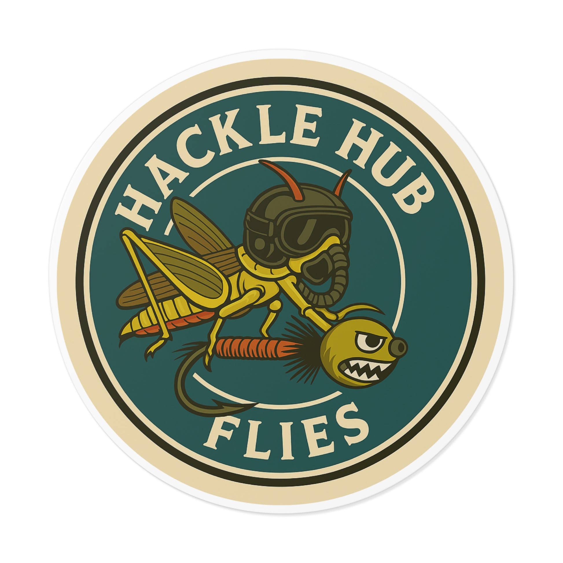 Hackle Hub Logo Vinyl Sticker