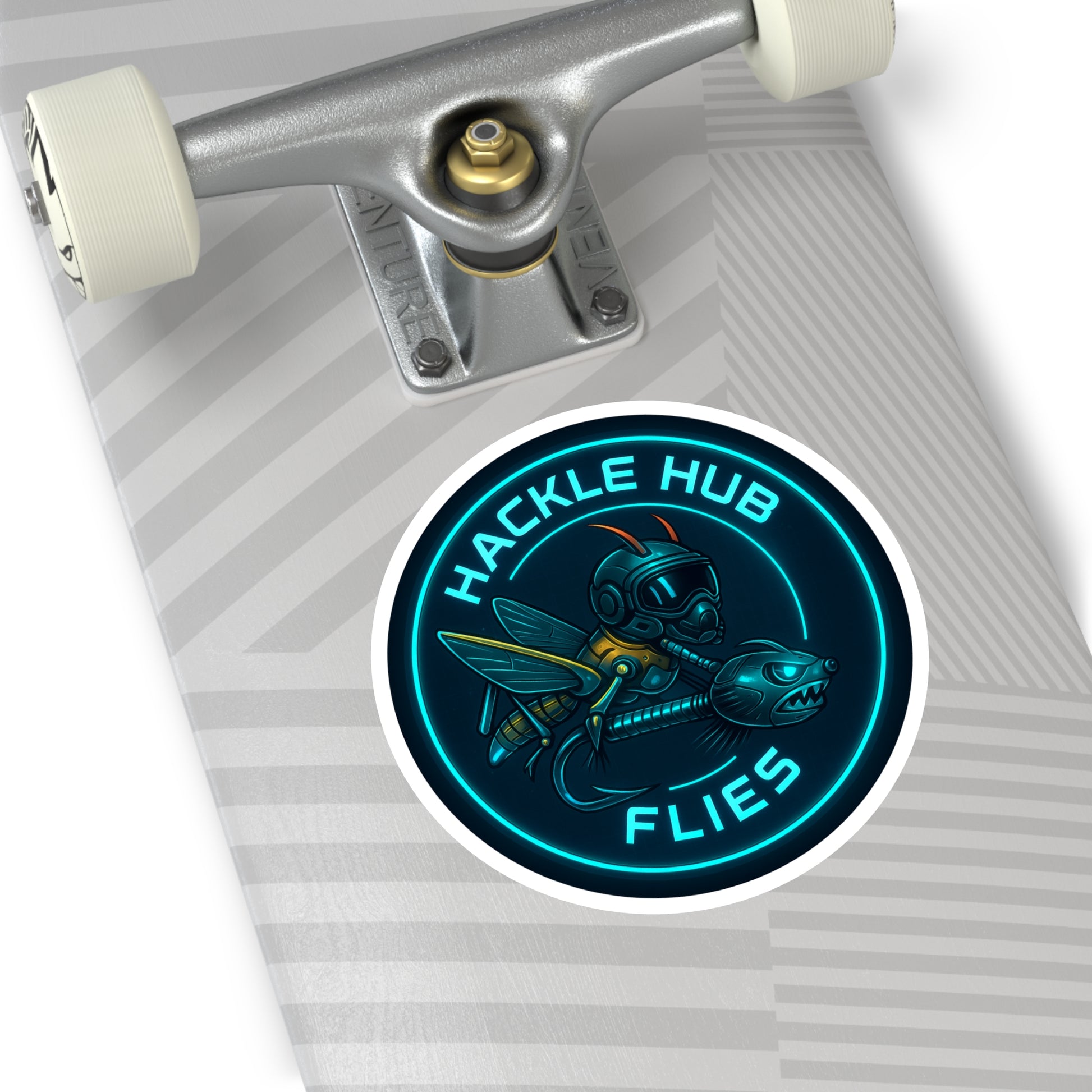 Hackle Hub Futuristic Vinyl Decal