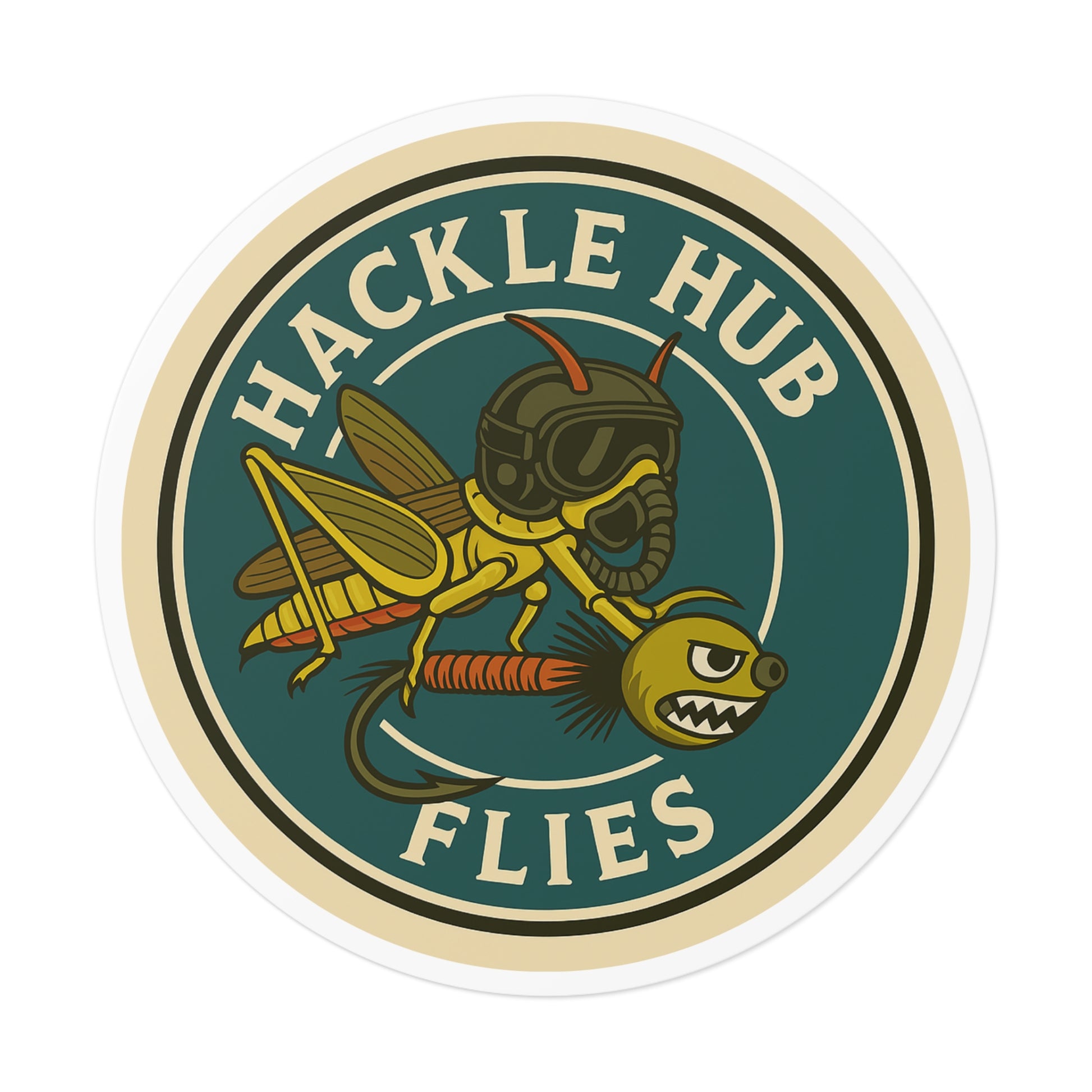 Hackle Hub Logo Vinyl Sticker