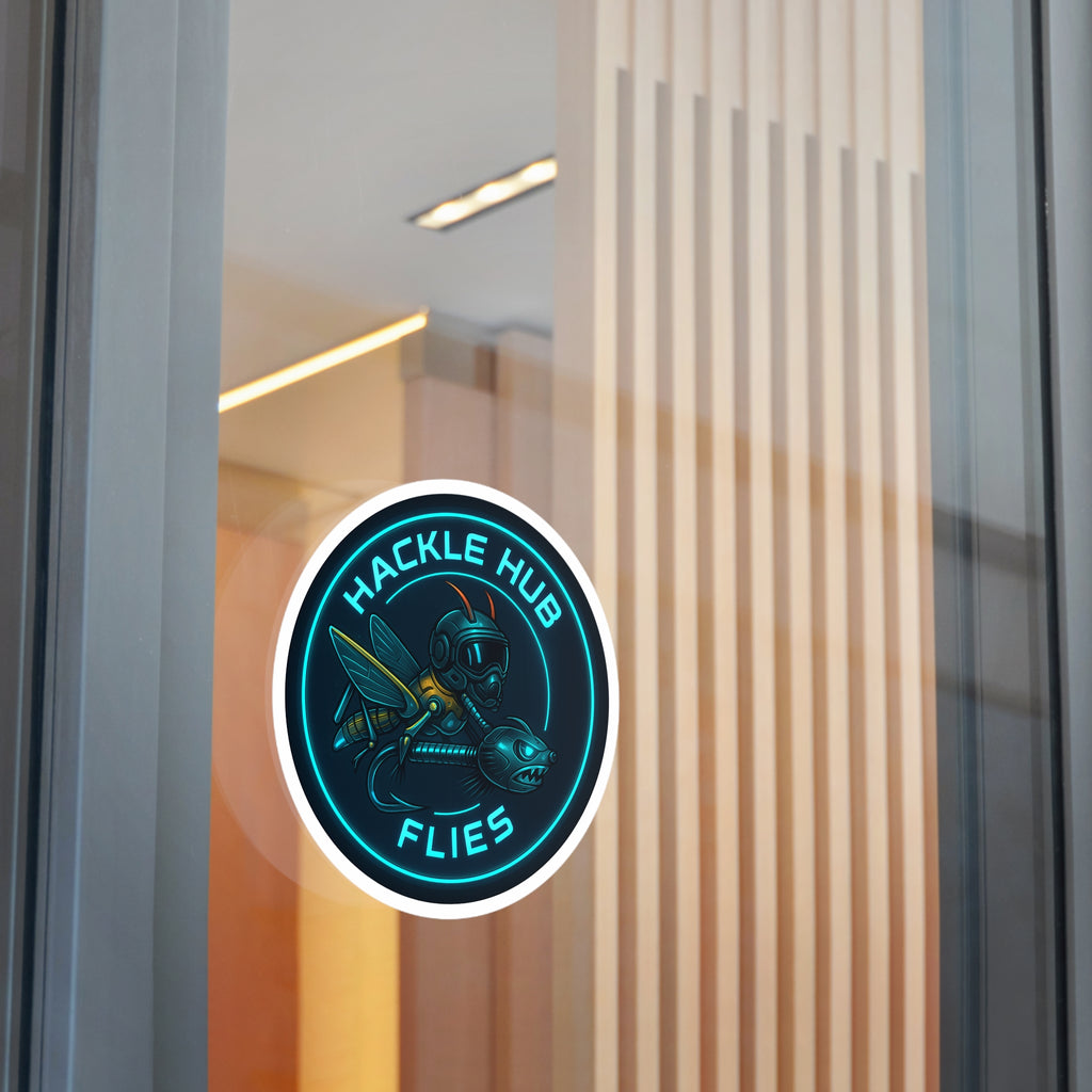 Hackle Hub Futuristic Vinyl Decal