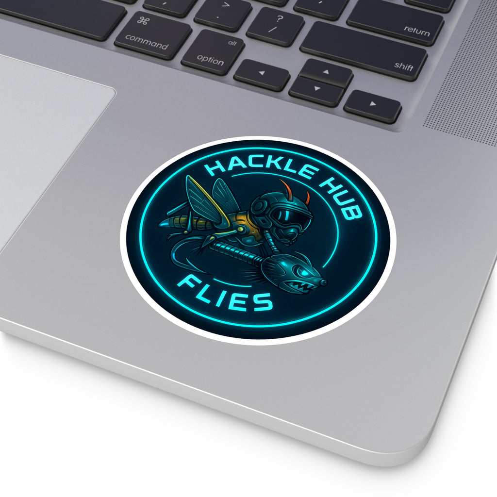 Hackle Hub Futuristic Vinyl Decal