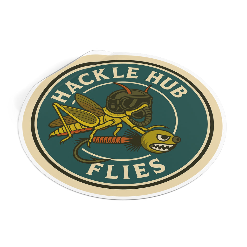 Hackle Hub Logo Vinyl Sticker