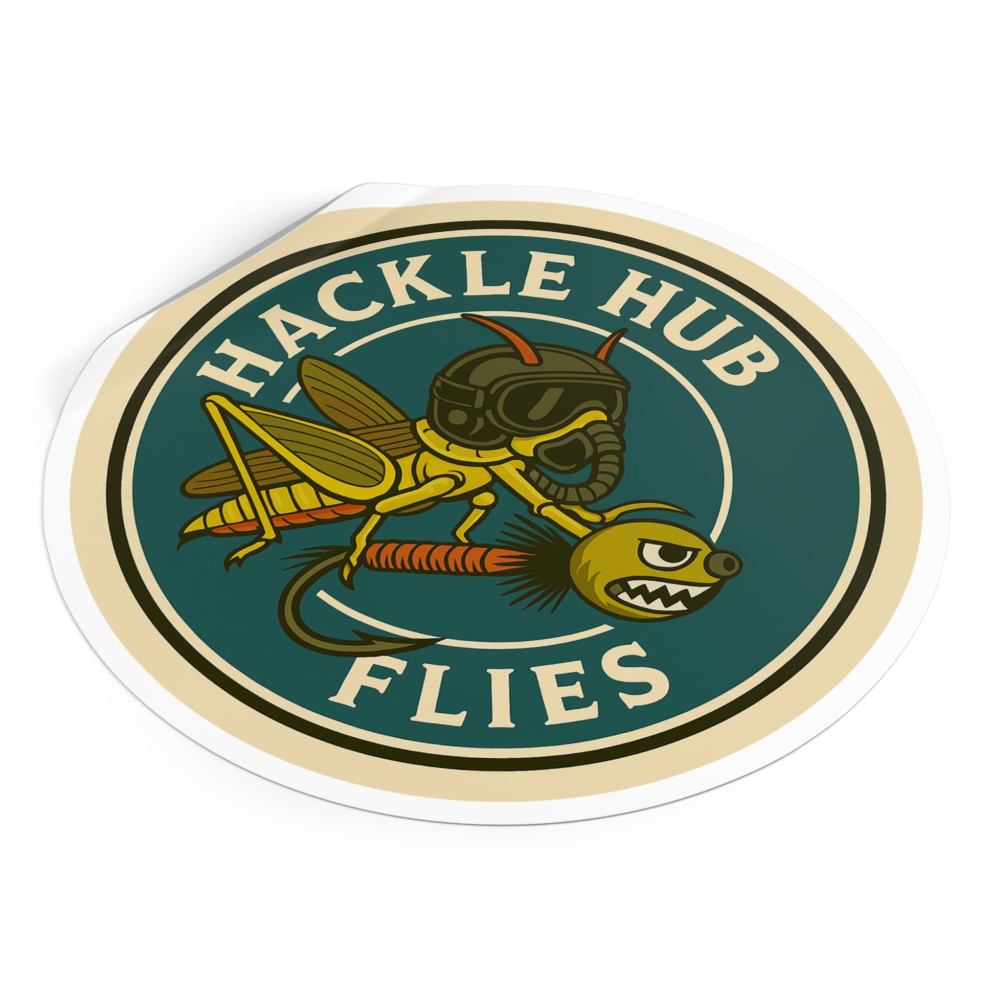 Hackle Hub Logo Vinyl Sticker