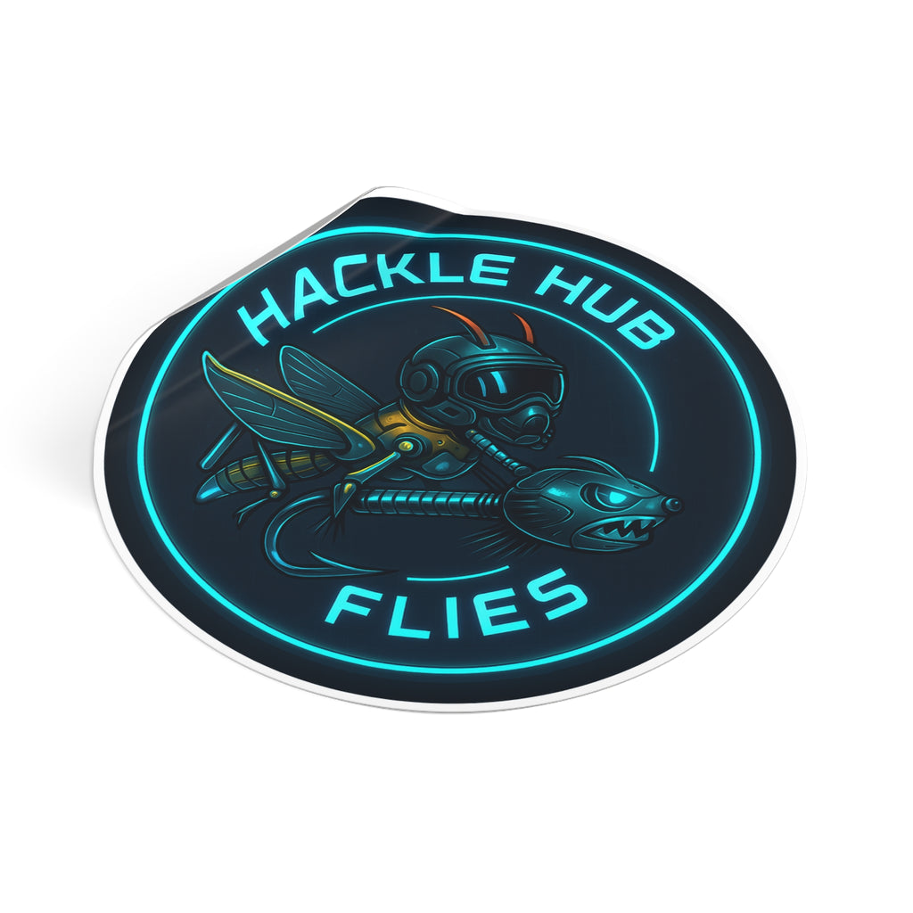 Hackle Hub Futuristic Vinyl Decal