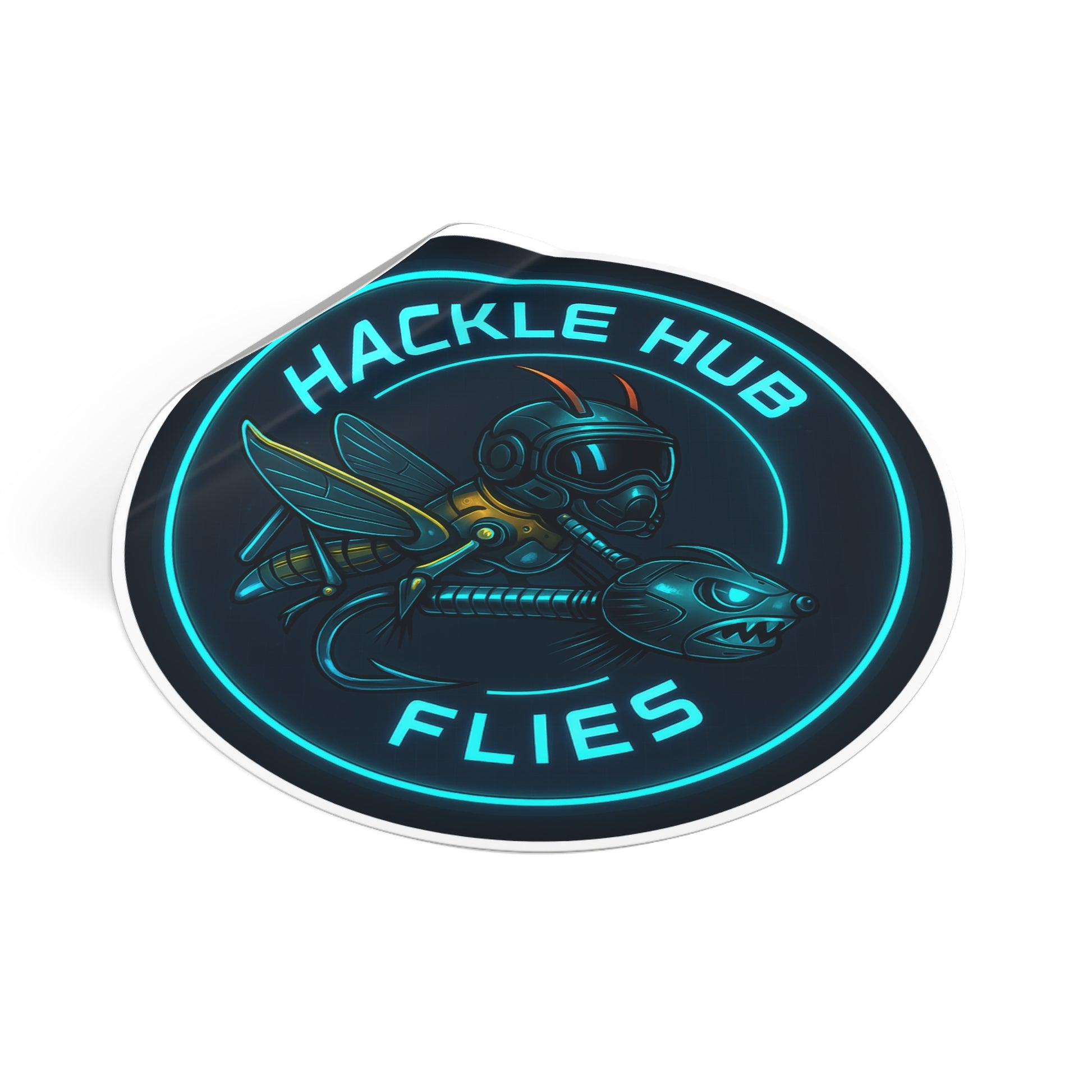 Hackle Hub Futuristic Vinyl Decal