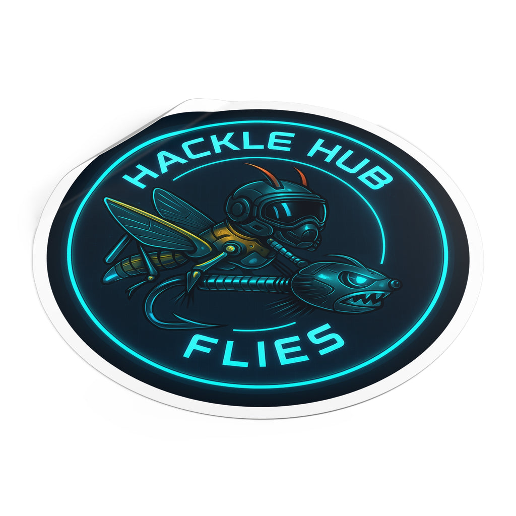Hackle Hub Futuristic Vinyl Decal