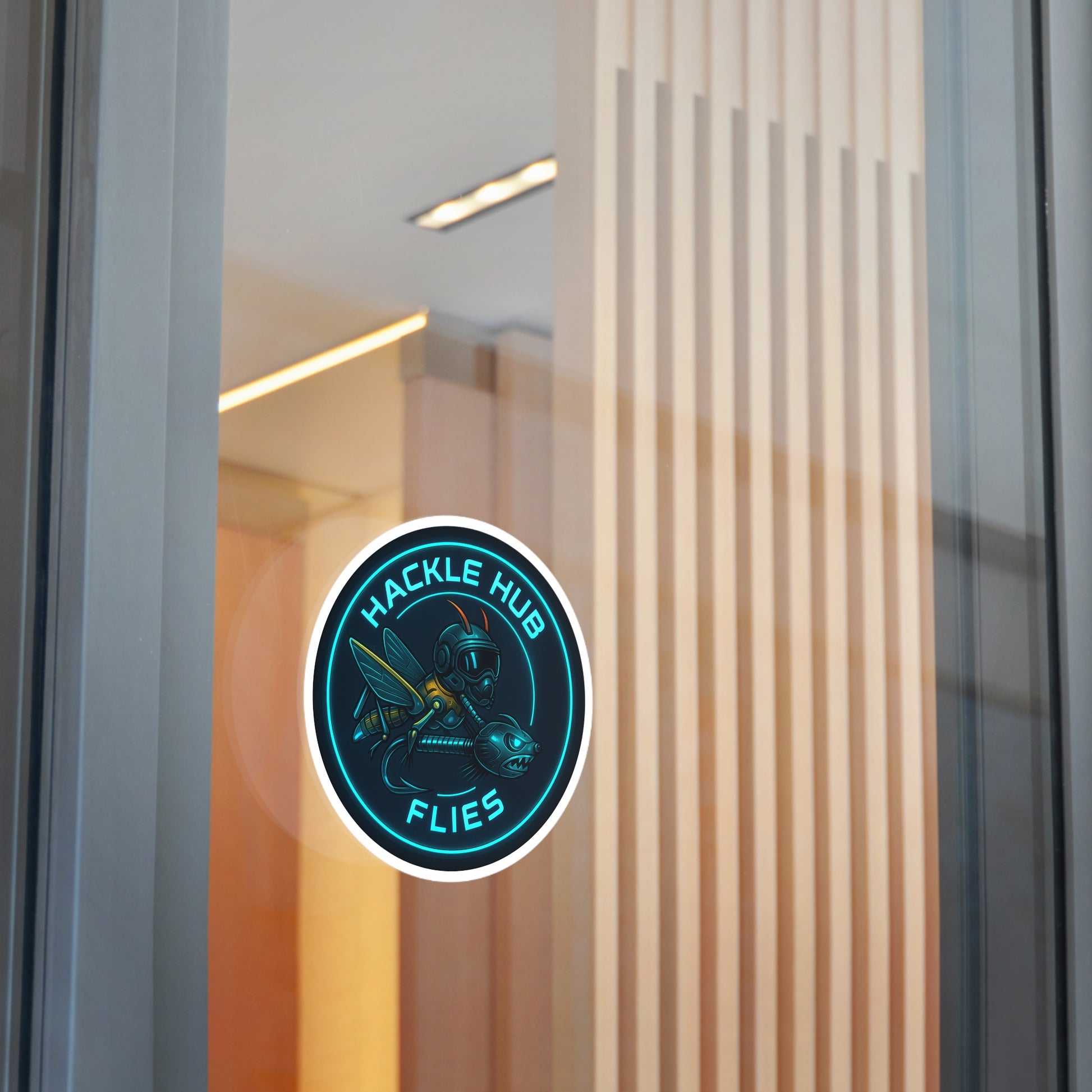 Hackle Hub Futuristic Vinyl Decal