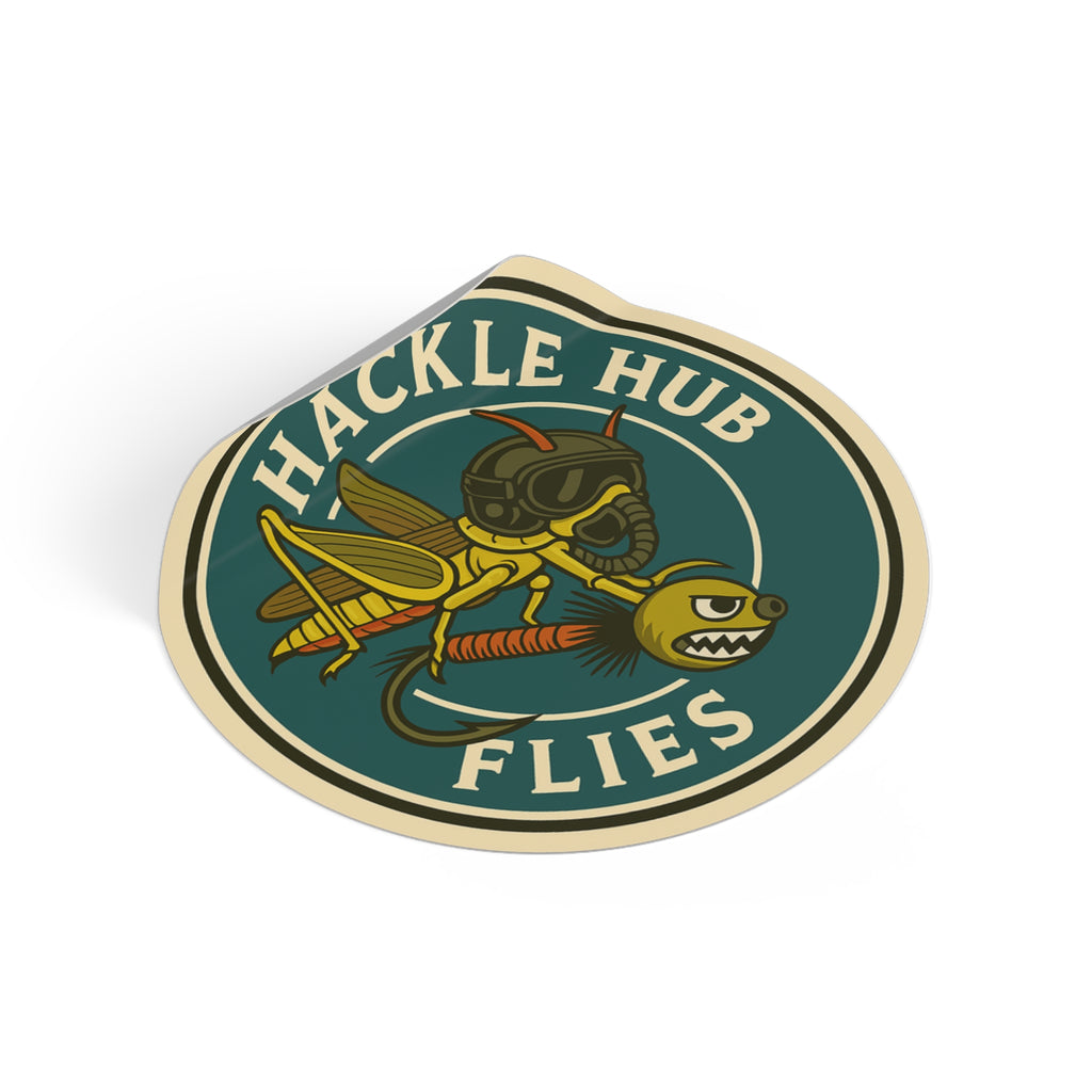 Hackle Hub Logo Vinyl Sticker