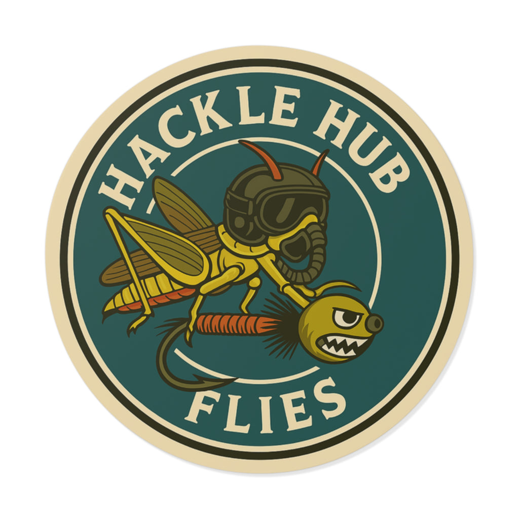 Hackle Hub Logo Vinyl Sticker