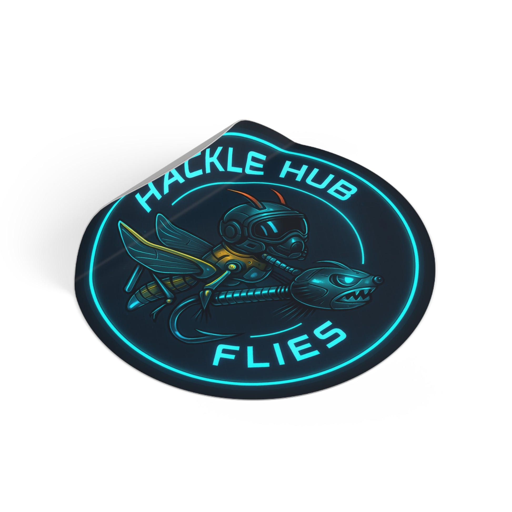 Hackle Hub Futuristic Vinyl Decal