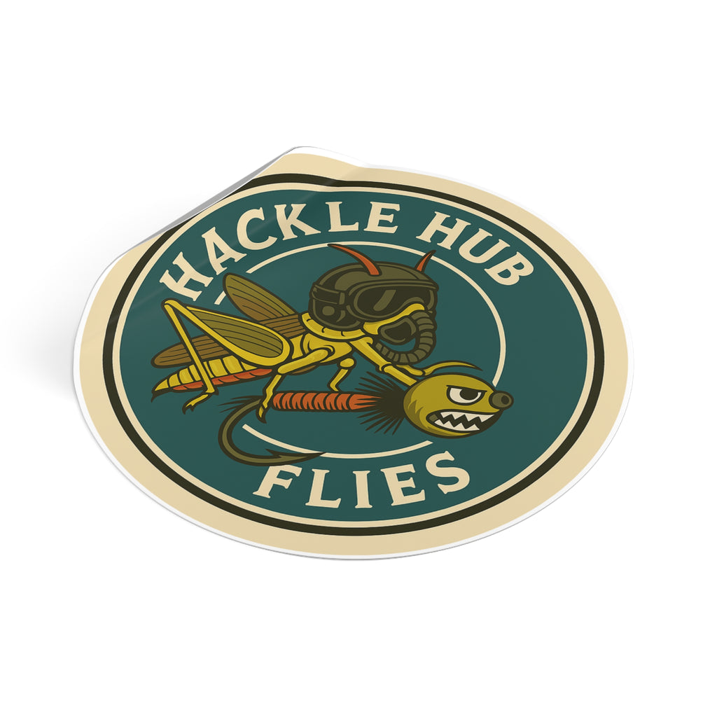 Hackle Hub Logo Vinyl Sticker