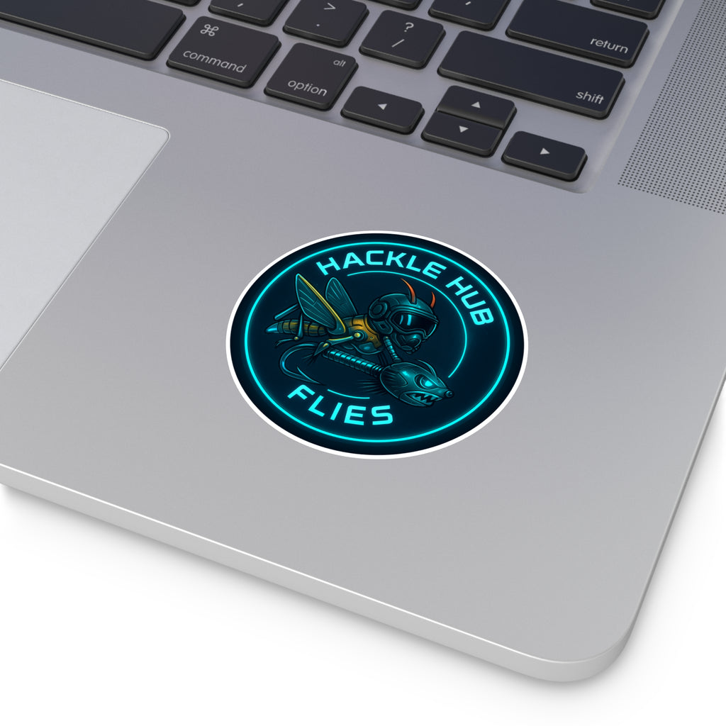 Hackle Hub Futuristic Vinyl Decal