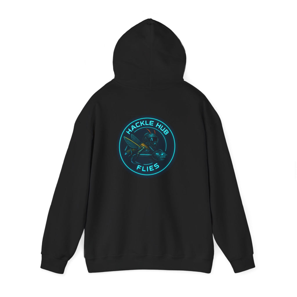 Futuristic Hackle Hub Logo Hoodie