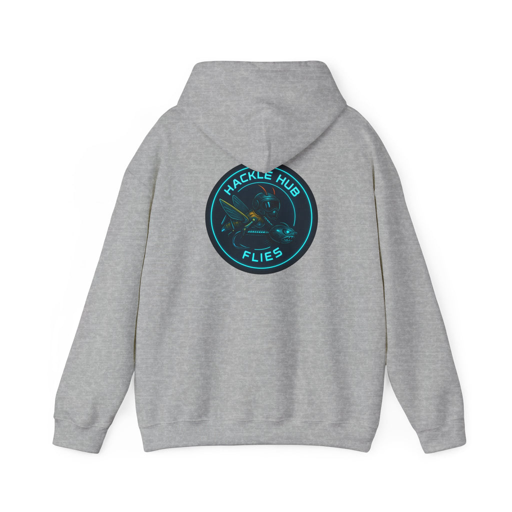 Futuristic Hackle Hub Logo Hoodie