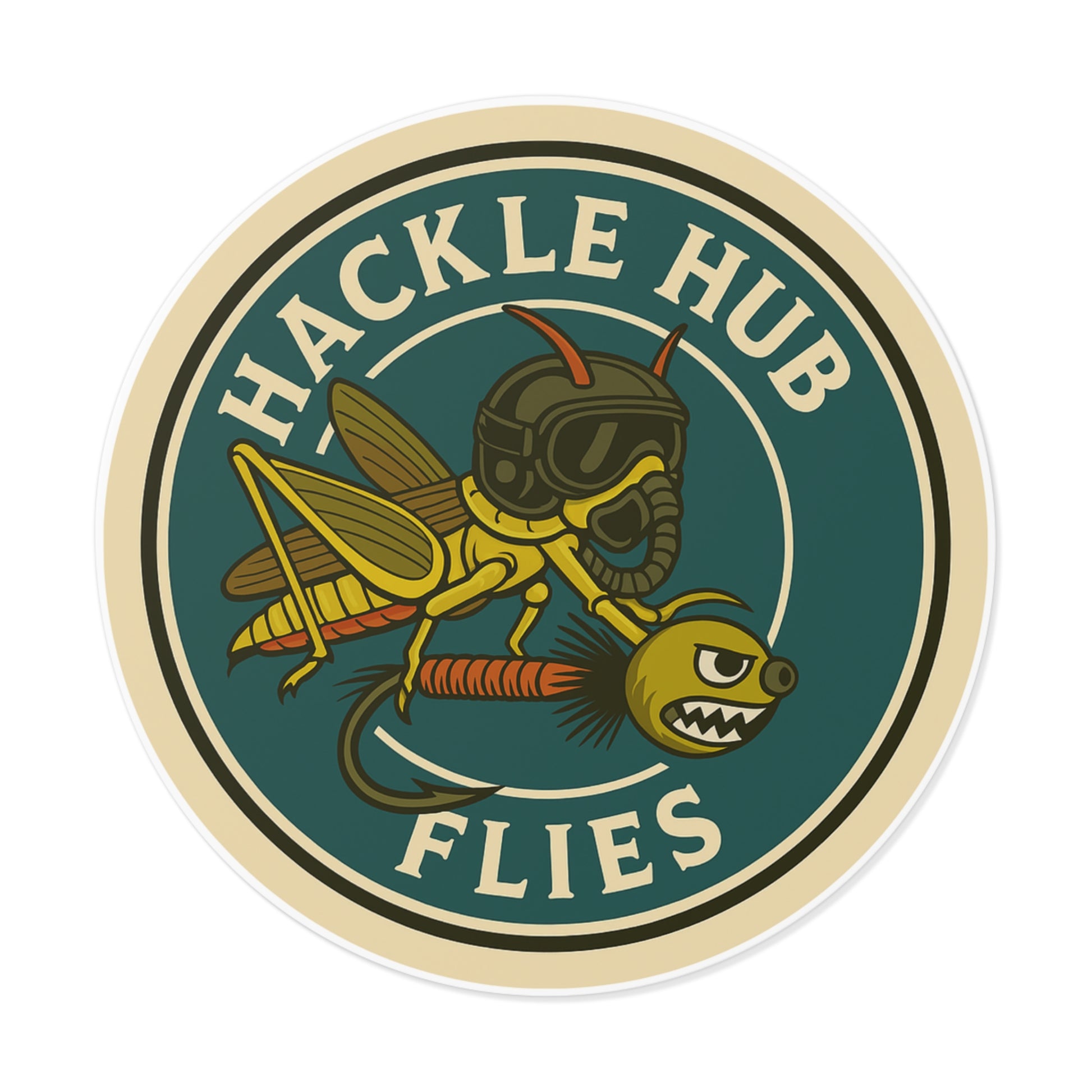 Hackle Hub Logo Vinyl Sticker