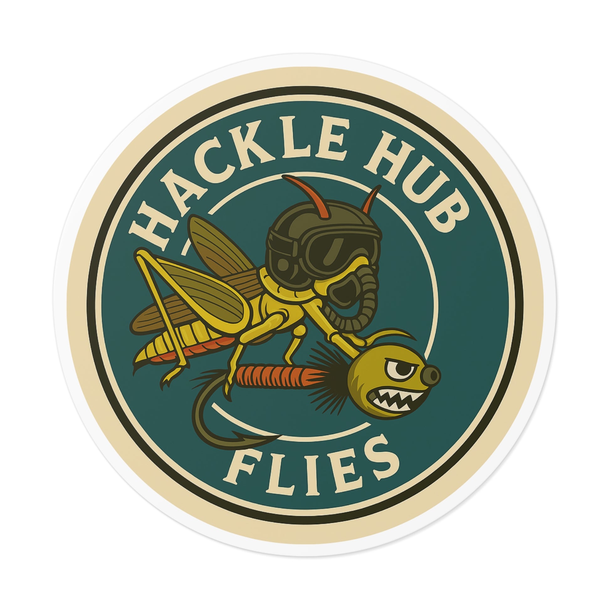 Hackle Hub Logo Vinyl Sticker