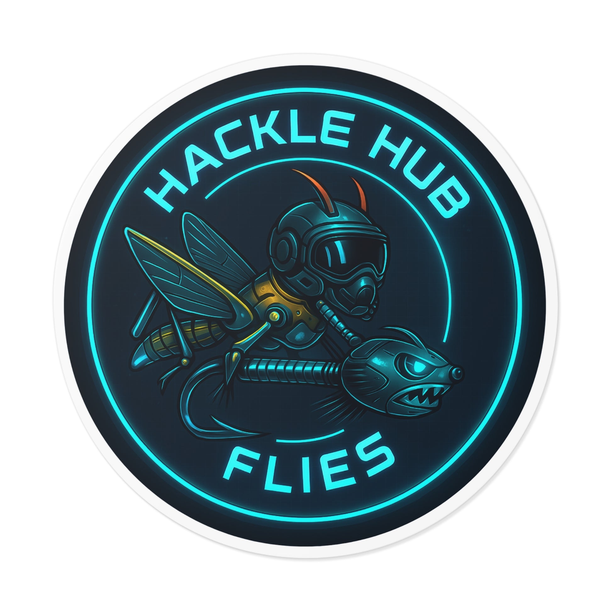 Hackle Hub Futuristic Vinyl Decal