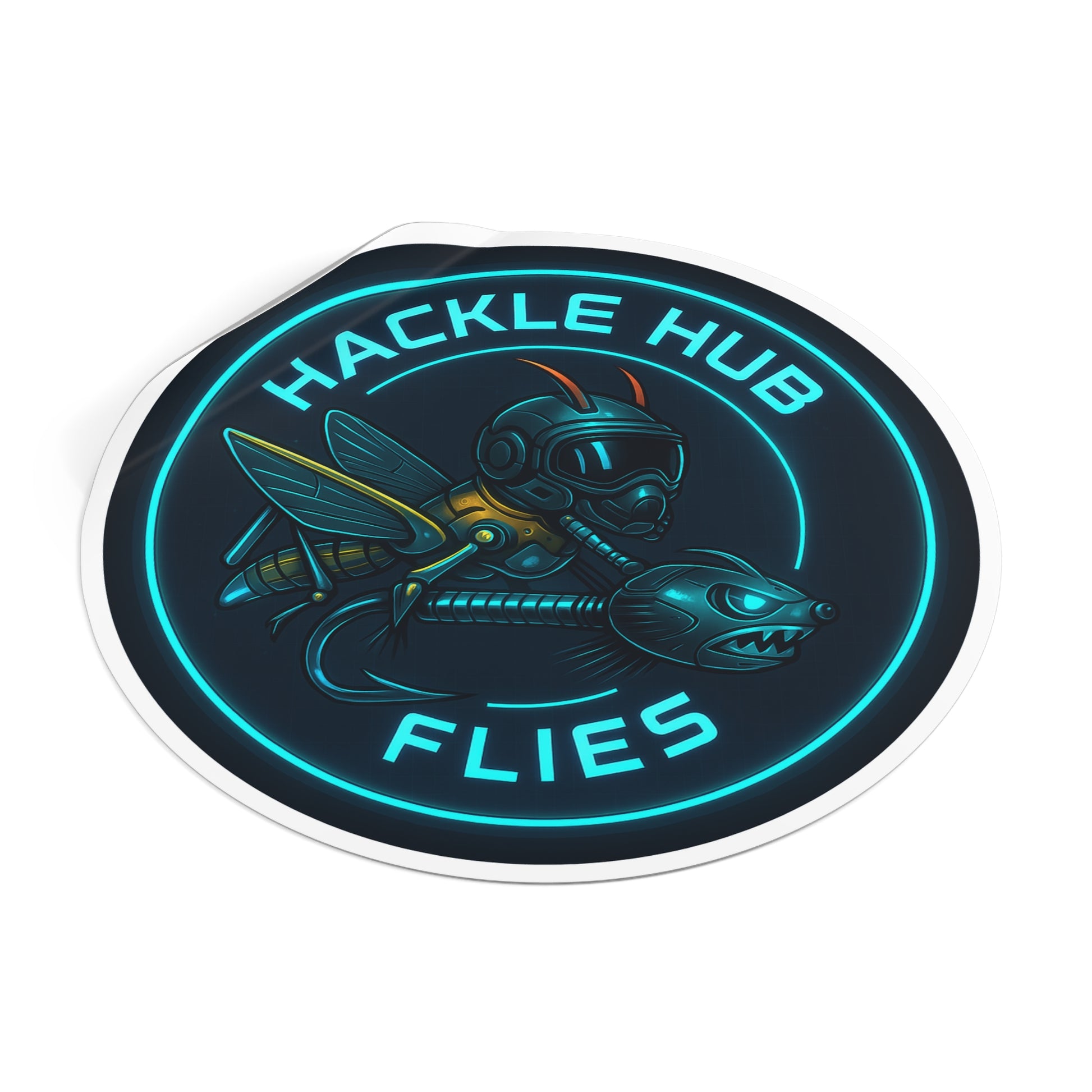 Hackle Hub Futuristic Vinyl Decal