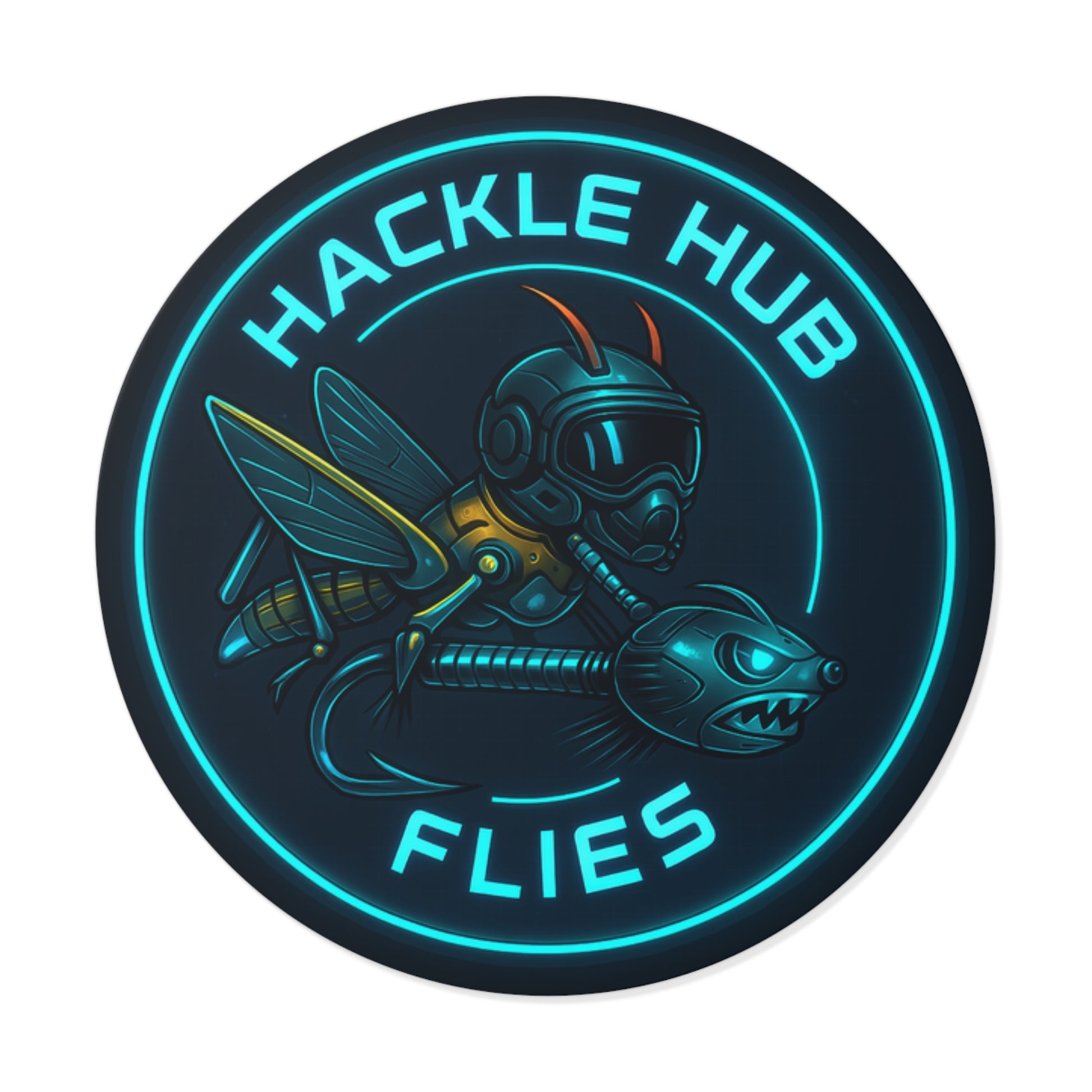 Hackle Hub Futuristic Vinyl Decal
