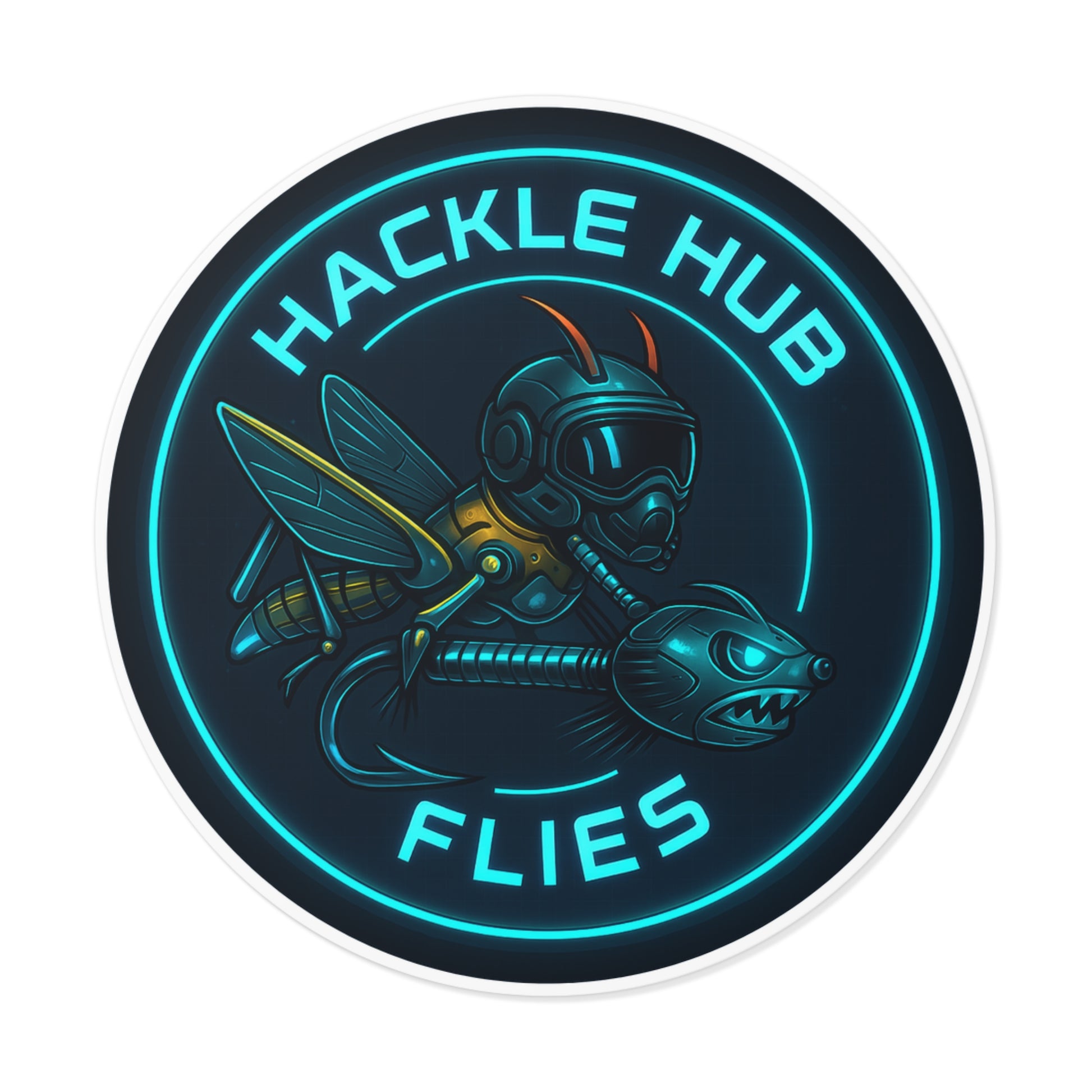 Hackle Hub Futuristic Vinyl Decal